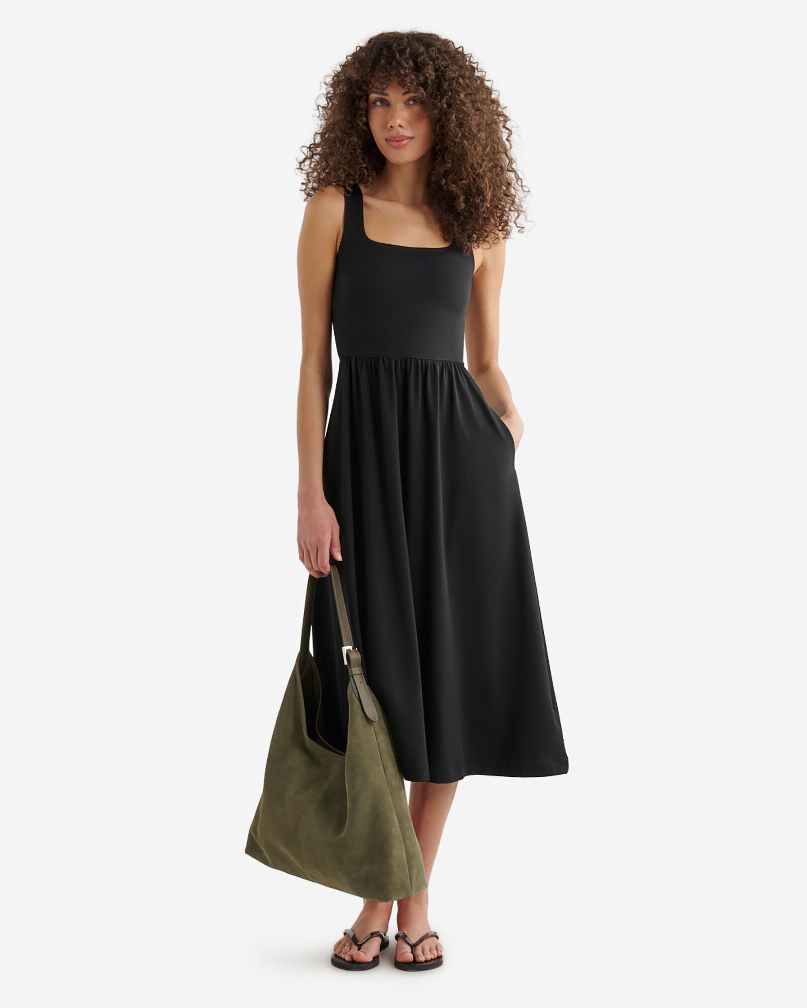 Renew Knit Square Neck Dress