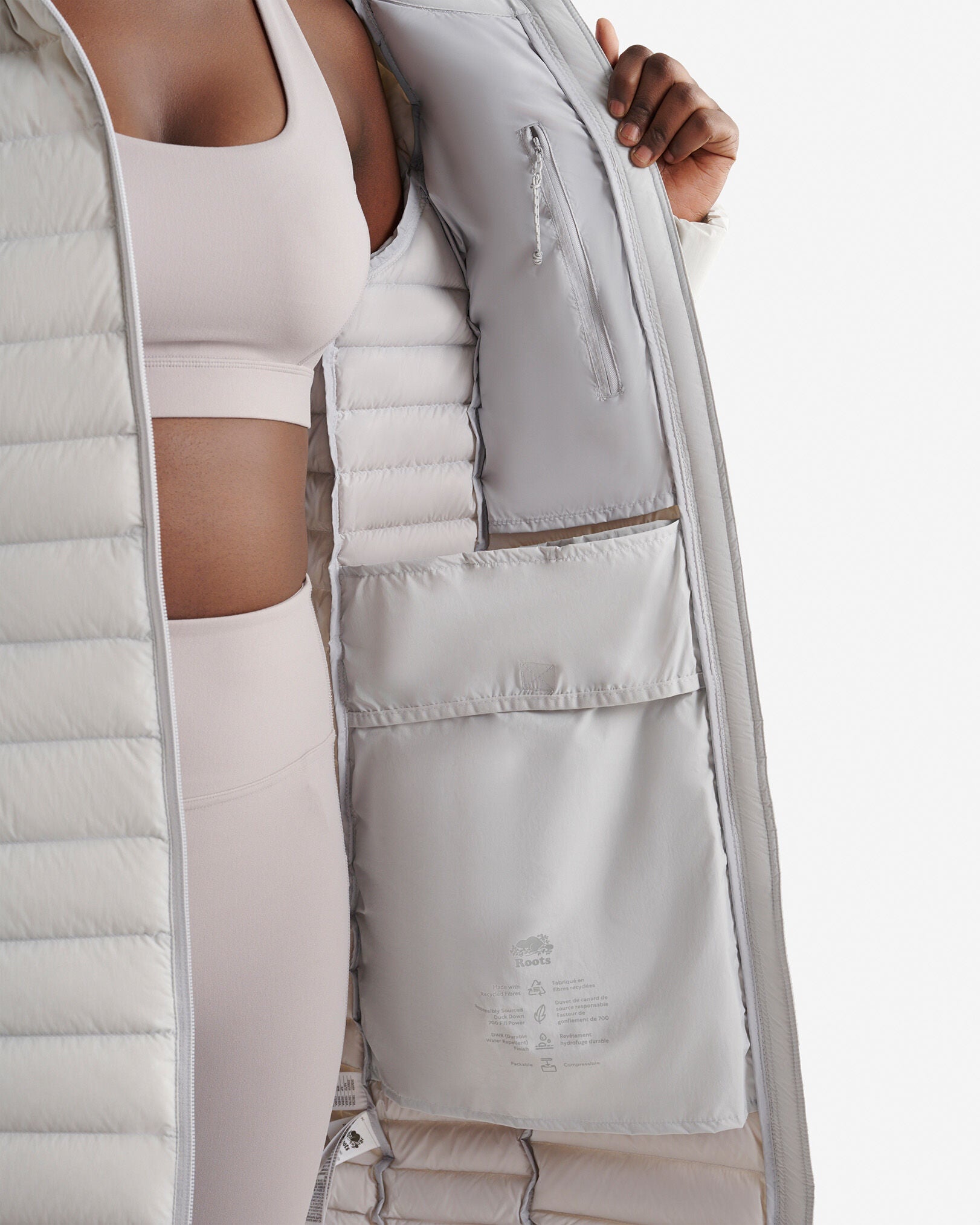 Roots Down Packable Long Jacket