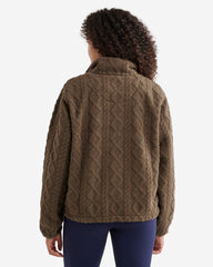 Cable Shearling Fleece Quarter Zip