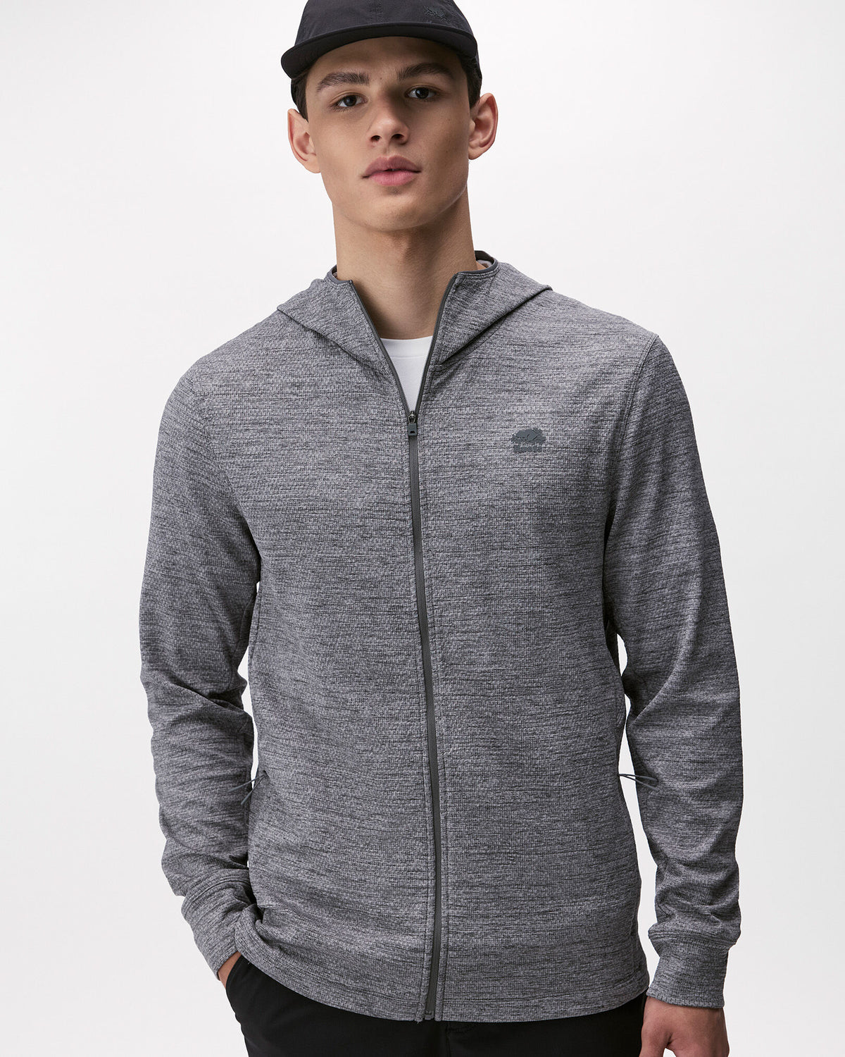 Active Textured Full Zip Hoodie