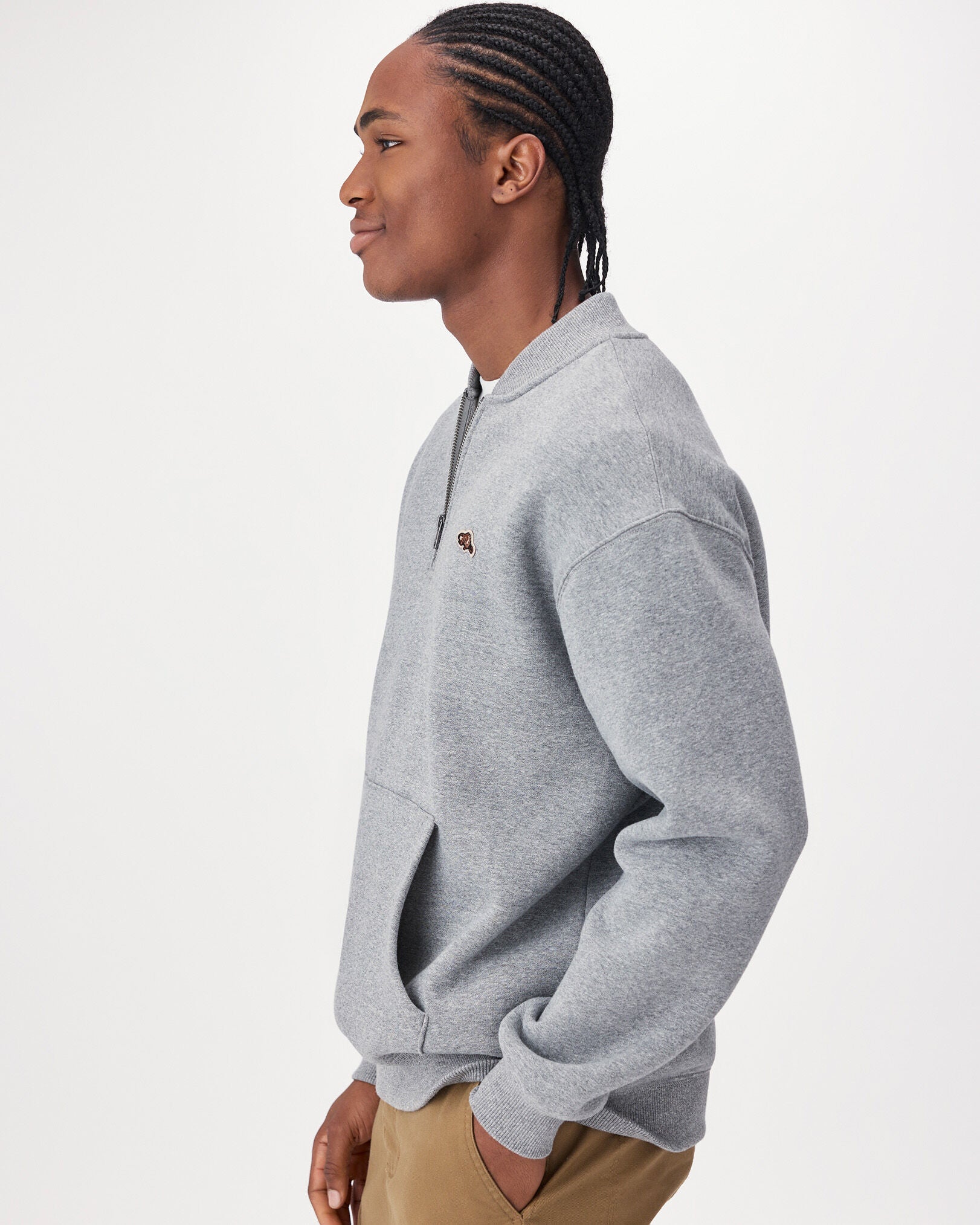 Beavermark Ribbed Collar Quarter Zip