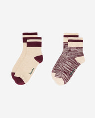 Adult Cotton Cabin Ankle Sock 2 Pack