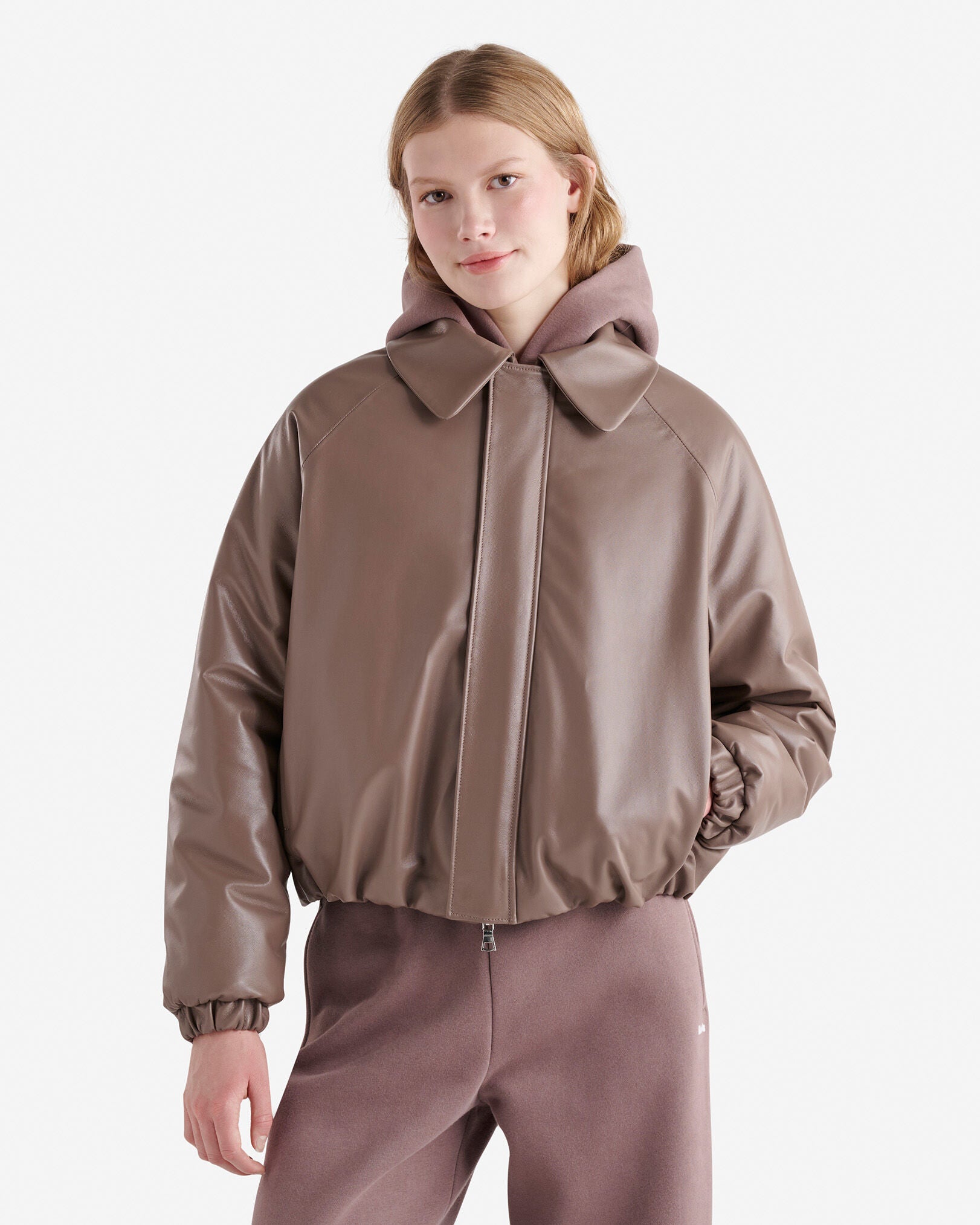 Leather Bubble Jacket